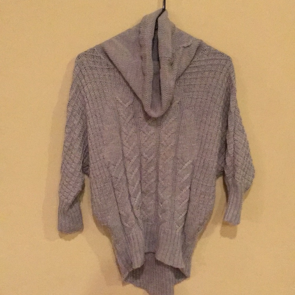 High Low Cowl Neck Sweater